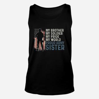 My Brother My Soldier Hero Proud Army Sister Women Unisex Tank Top | Crazezy UK