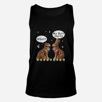 My But Hurts Chocolate Bunny Easter Funny Unisex Tank Top | Crazezy DE