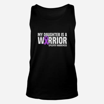My Daughter Is A Warrior Purple Ribbon Unisex Tank Top | Crazezy