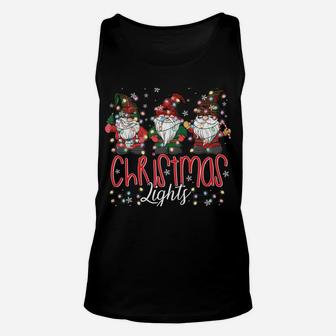 My Favorite Color Is Christmas Lights Funny Gnome Xmas Gift Sweatshirt Unisex Tank Top | Crazezy CA