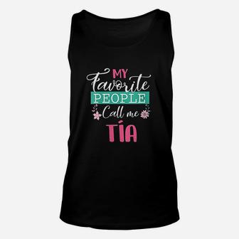 My Favorite People Call Me Tia Spanish Unisex Tank Top - Thegiftio UK