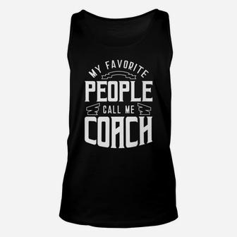 My Favorite Soccer Sport People Call Me Coach Matching Icon Unisex Tank Top | Crazezy DE