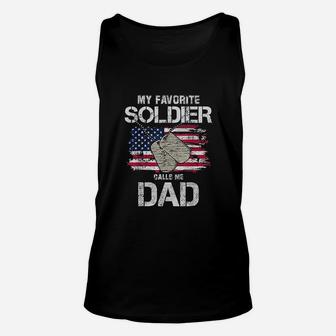 My Favorite Soldier Calls Me Dad Unisex Tank Top | Crazezy