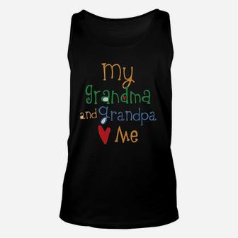 My Grandpa And Grandma Loves Me Grandparents Unisex Tank Top | Crazezy DE