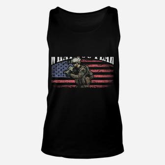 My Grandson Fights What You Fear - Proud Army Granddad Gift Unisex Tank Top | Crazezy