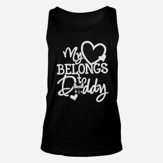 My Heart Belongs To Daddy Valentines Frenchie Dog Unisex Tank Top - Monsterry CA