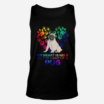 My Heart Is Held By The Paws Of A Pug Unisex Tank Top - Monsterry AU