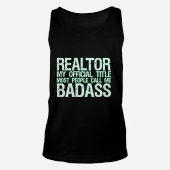 My Official Title Real Estate Agent Gifts Realtor Job Unisex Tank Top - Seseable