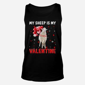 My Sheep Is My Valentine Apparel Animals Unisex Tank Top - Monsterry UK