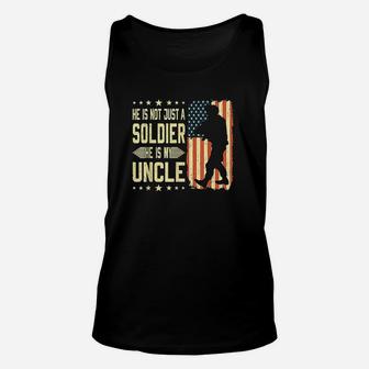 My Uncle Is A Soldier Hero Proud Army Nephew Niece Military Unisex Tank Top | Crazezy