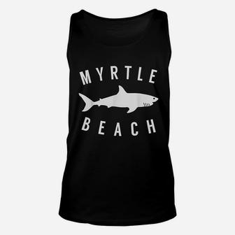 Myrtle Beach South Carolina Shark Sc Souvenir Unisex Tank Top - Thegiftio UK