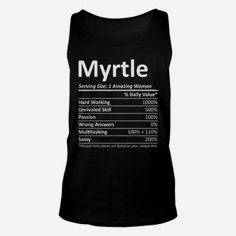 Myrtle Nutrition Personalized Name Funny Christmas Gift Idea Unisex Tank Top | Crazezy