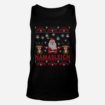 Namasleigh Christmas Sweatshirts Gifts Funny Santa Yoga Sweatshirt Unisex Tank Top | Crazezy DE