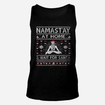 Namastay At Home And Wait For Santa Unisex Tank Top - Monsterry DE