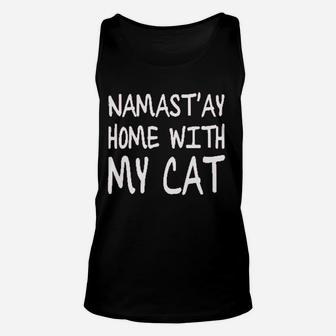 Namastay At Home With My Cat Unisex Tank Top - Thegiftio UK