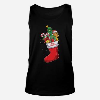 Nana Christmas Sock - Xmas Family Matching Pajama Sweatshirt Unisex Tank Top | Crazezy DE