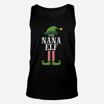Nana Elf Matching Family Group Christmas Party Pajama Unisex Tank Top | Crazezy UK