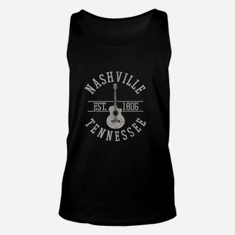 Nashville Tennessee Country Music City Guitar Player Unisex Tank Top | Crazezy UK