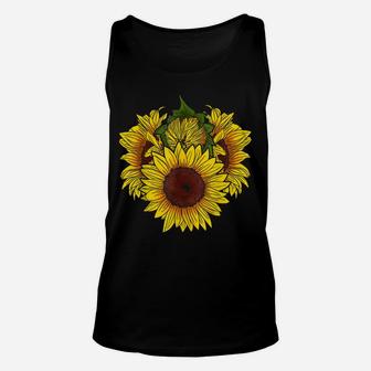 Nature Blossom Sunshine Yellow Flower Hippie Sunflower Unisex Tank Top | Crazezy