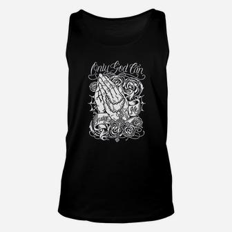 Navy Only God Can Judge Me Unisex Tank Top | Crazezy