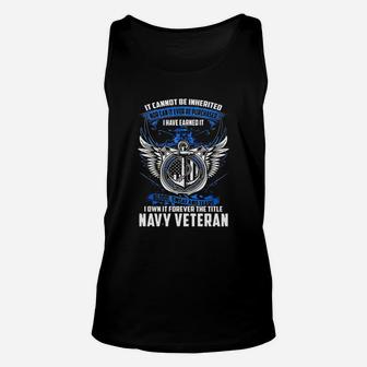 Navy Veteran T Shirt Unisex Tank Top - Thegiftio UK
