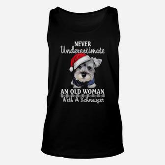 Never Underestimate An Old Woman With A Schnauzer Unisex Tank Top - Monsterry CA