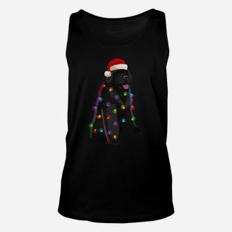 Newfoundland Christmas Lights Xmas Dog Lover Sweatshirt Unisex Tank Top | Crazezy