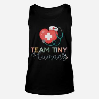 Nicu Nurse Icu Neonatal Team Tiny Humans Heart Retro Baby Unisex Tank Top | Crazezy DE
