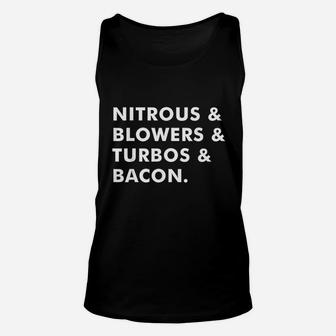 Nitrous Blowers Turbos Bacon Unisex Tank Top | Crazezy