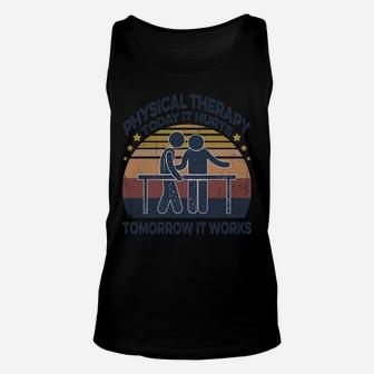 Nn Retro Vintage Physical Therapy Saying Costume Pt Unisex Tank Top | Crazezy UK