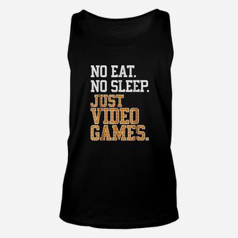 No Eat Sleep Just Video Games Repeat Unisex Tank Top | Crazezy
