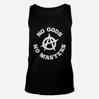 No Gods No Masters Anarchy Symbol Unisex Tank Top | Crazezy CA