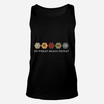 No Wheat Means Defeat Settlers Board Game Night Unisex Tank Top - Thegiftio UK
