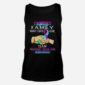 Nobody Fights Alone Team Pregnancy Infant Loss Warrior Shirt Unisex Tank Top | Crazezy