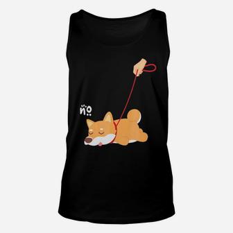 Nope Lazy Shiba Inu Dog Lover Xmas Gift Unisex Tank Top - Monsterry CA