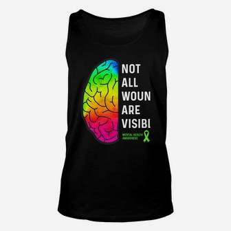 Not All Wounds Are Visible - Mental Health Awareness Sweatshirt Unisex Tank Top | Crazezy AU