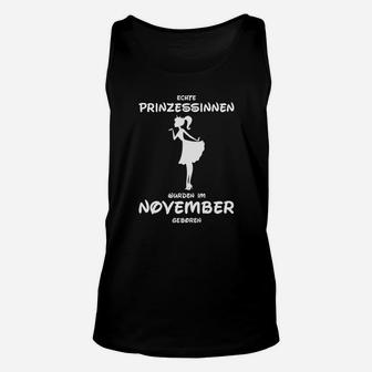 November Prinzessinnen Geburtstags-Unisex TankTop, Schwarzes Echte Prinzessin Tee - Seseable