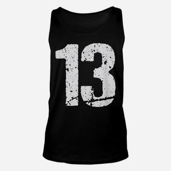 Number 13 Vintage 13Th Birthday Party 13 Years Old Unisex Tank Top | Crazezy CA