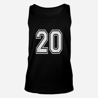 Number 20 Birthday Varsity Sports Team Jersey Unisex Tank Top | Crazezy