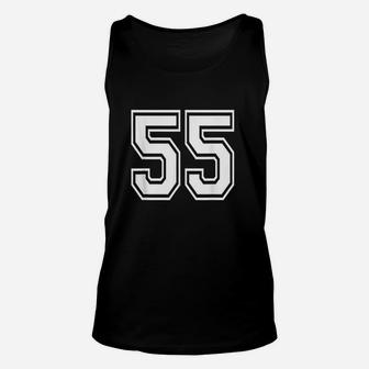 Number 55 Birthday Varsity Sports Team Jersey Unisex Tank Top | Crazezy