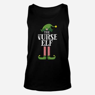 Nurse Elf Matching Family Group Christmas Party Pajama Unisex Tank Top | Crazezy
