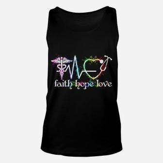 Nurse Everyday Superhero Medical Shirt Cute Faith Hope Love Unisex Tank Top | Crazezy CA