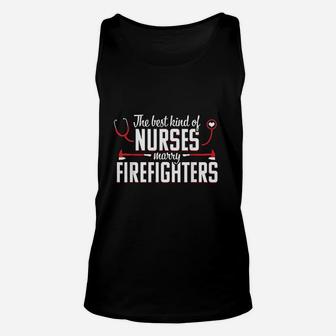 Nurse Life Fire Wife Funny Best Firefighter Nursing Gift Unisex Tank Top | Crazezy CA