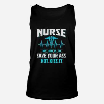 Nurse My Job Is To Save Unisex Tank Top | Crazezy DE
