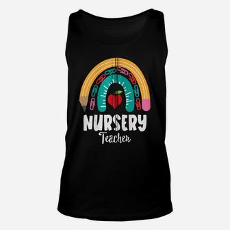 Nursery Teacher, Funny Boho Rainbow For Teachers Zip Hoodie Unisex Tank Top | Crazezy