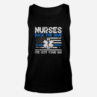 Nurses Back The Blue I've Got Your Six Unisex Tank Top | Crazezy UK