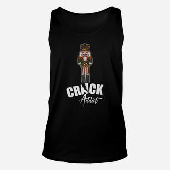 Nutcracker Crack Addict Funny Christmas Dirty Joke Gag Gift Unisex Tank Top | Crazezy