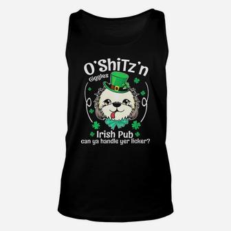 O Shitzn Shih Tzu Dog Irish Pub Happy St Patrick Day Unisex Tank Top - Monsterry
