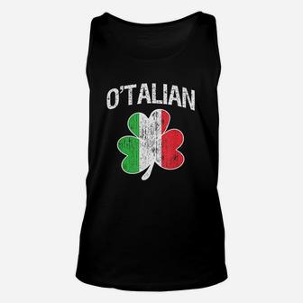 O'alian Italian Shamrock Flag Italy Pride Irish Unisex Tank Top - Thegiftio UK