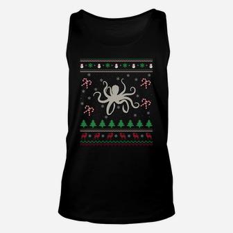 Octopus Lover Xmas Gift Ugly Octopus Christmas Sweatshirt Unisex Tank Top | Crazezy